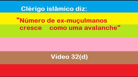 32(d) Ex-muçulmanos crescem como uma avalanche