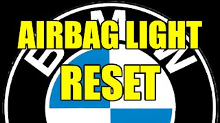 BMW Airbag Light Reset - THE CHEAP WAY