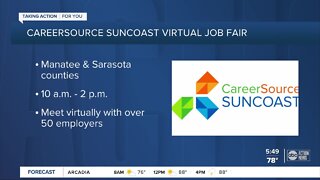 Dozens of employers participating in CareerSource Suncoast's Virtual Job Fair on Tuesday