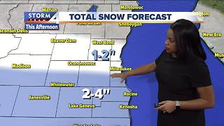 More snow expected Monday afternoon.