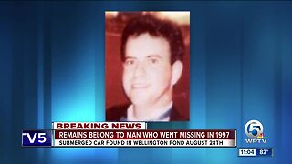 Body of man found in retention pond identified as man who went missing in 1997