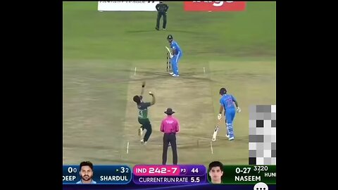 Pak Vs Ind | 8th Wicket | SHARDUL THAKUR Bold By NASEEM