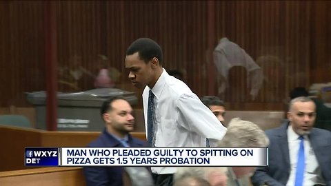 Man sentenced to 18 months' probation for spitting on pizza at Comerica Park
