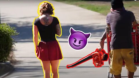 Blowing Up Girl's Skirt Prank