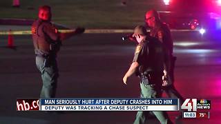 Deputy, bystander injured following crash during suspect pursuit