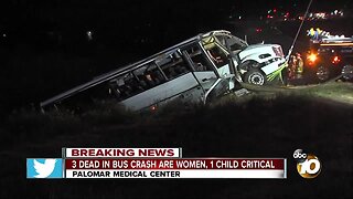 At least 3 dead in bus crash on I-15