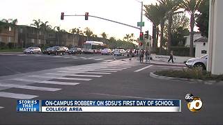On-campus robbery on SDSU's first day of school