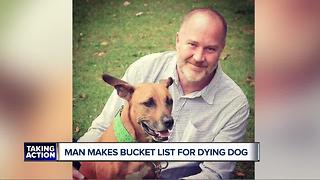 Man makes bucket list for dying dog