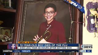 12-year-old boy dies of the flu