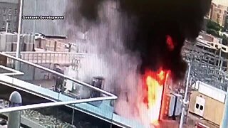 Moment of explosion at Madison Gas & Electric substations in July