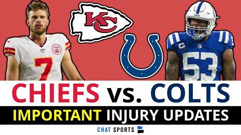 Chiefs vs. Colts Injury News: Harrison Butker, Mike Danna & Shaquille Leonard
