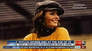 Phyllis George opened the door for female sports journalists