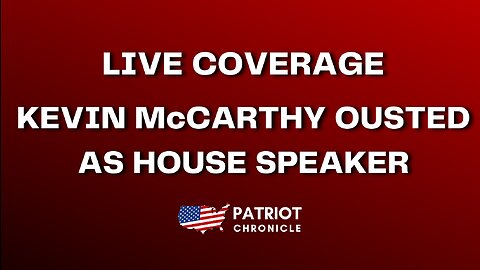 BREAKING: KEVIN MCCARTHY OUSTED AS HOUSE SPEAKER - YOUNG CONSERVATIVE COVERAGE