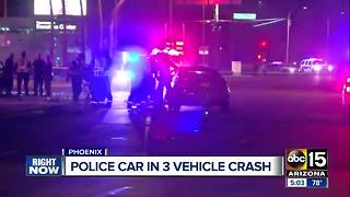 DUI driver arrested after crashing into Phoenix police car