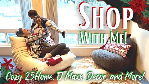 Vlogmas! Christmas Shop With Me Seasonal Home Decor From TJ Maxx, Ross and 25Home
