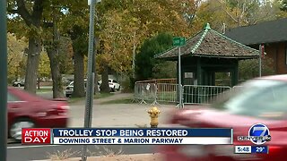 Denver trolley stop being restored