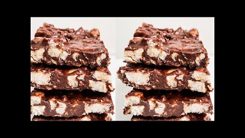 Peanut Butter Chocolate Rice Cakes / Super Easy Healthy Snack