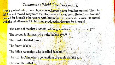 Yaldabaoth's World, The Death Star & The Ringmakers of Saturn PT2