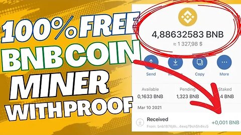 How to mine $50 worth of Free BNB coin on Trust Wallet ever hour (No Investment)