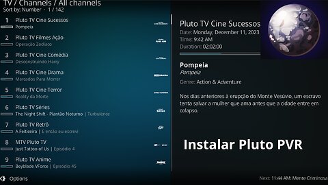 Instalando Pluto PVR