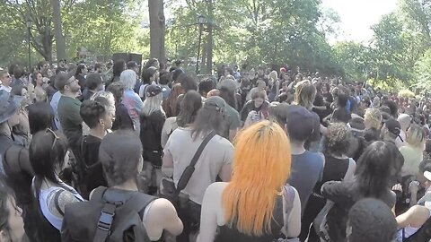 PERSONA anarchist band Tompkins Sq Park 5 26 23 song : (AMERICA) ITS A DEATH CULT ( I WANT OUT)