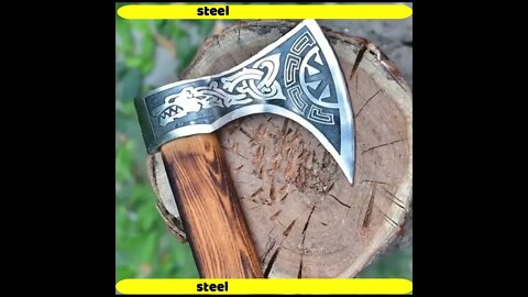 Handmade Steel Hatchet Tomahawk Axe #shorts #hunting #axe
