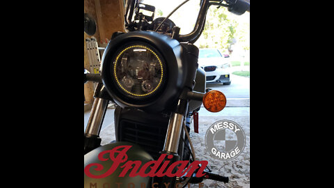 Indian Scout Bobber LED Halo Headlight Install