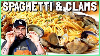 Pasta & Pinot Night! Spaghetti and Clams | Kiki Kuisine | Joey Camasta