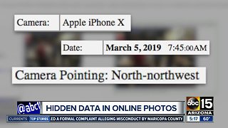 Selfie safety: hidden data in online photos