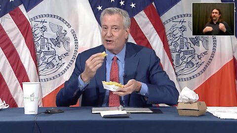 New York City Mayor de Blasio: Free French Fries If You Get Vaccinated
