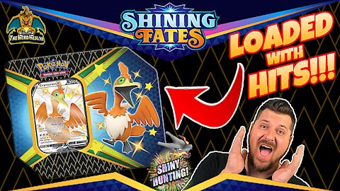 Shining Fates Shiny Cramorant Tin | Shiny Hunting | Pokemon Cards Opening