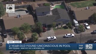 Two-year-old girl pulled from Phoenix pool