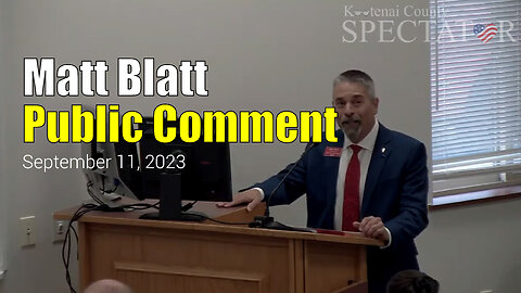 Matt Blatt Public Comment at CDA School Board Meeting 9/11/23