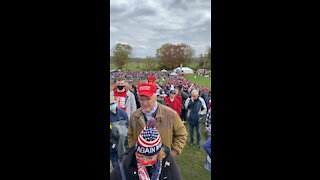 People lined up in PA for a recent Trump rally