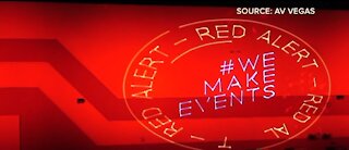 Las Vegas landmarks go red for operation 'red alert restart' for ravaged live entertainment workers