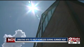 Creating kits to help homeless during summer heat