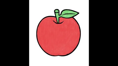 Fruit Apple color | Picture coloring pages | Learn how to color tutorial for beginners| shortsbetter