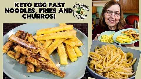 Keto Egg Fast Pasta Noodles and Fries | BBBE Friendly - Only Eggs Butter and Salt