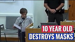 10 Year-Old DESTROYS Mask Wearing At School