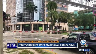 Storm causes major delays at railroad crossings in West Palm Beach