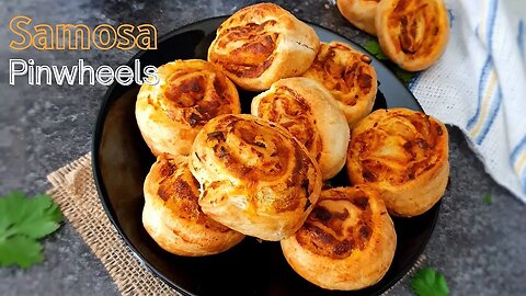 Crispy Samosa Pinwheels Recipe | Pinwheel Samosa Bites |Air Fryer Samosa