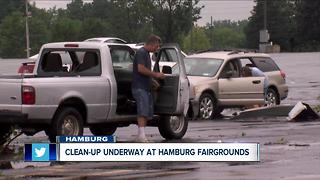 Clean up continues at Hamburg Fairgrounds