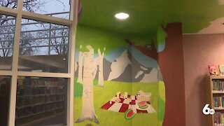 CSI Student paints mural in Twin Falls public Library