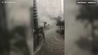 Imagens impressionantes da passagem do furacão Irma por Miami