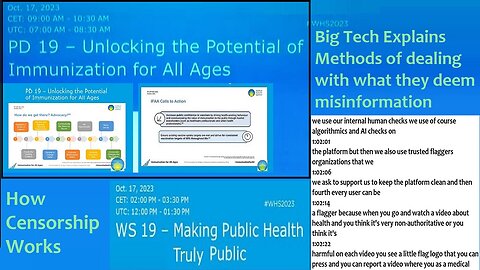 World Health Summit Bits Of More Information on shots & Big Tech Censorship #2
