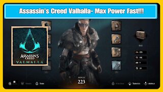 Assassin's Creed Valhalla- Max Power Fast!!!