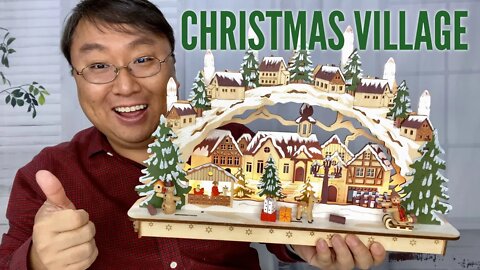 Kurt Adler LED Wooden Village Christmas Tablepiece Review