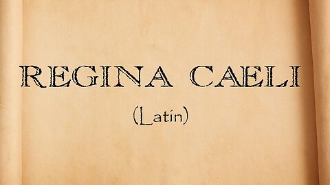 Regina Caeli em Latim