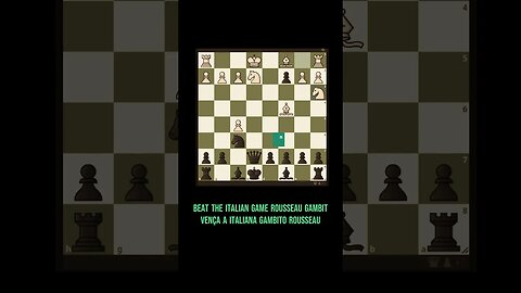 🌟🌟Beat the Italian Game Rousseau Gambit Vença a Italiana com Gambito Rousseau #chess #ajedrez #catur