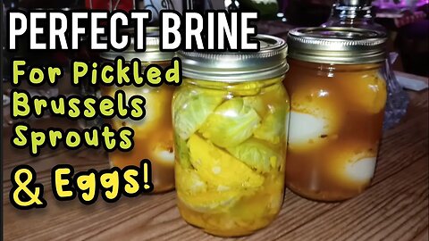 Perfect Brine for Pickled Brussels Sprouts and Eggs!